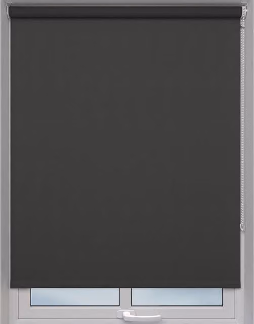 Terrys Drama Made to Measure Opaque Textile Roller Blind in Black or Anthracite