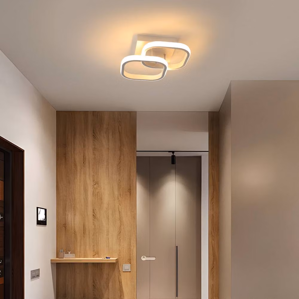 Pheashine 2 Pack White Double Square LED Ceiling Lights, 22W, 3000K Warm White – 2