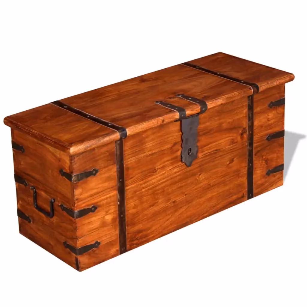 Berkfield Home Two Piece Acacia Wood Storage Chest Set in Brown – 2
