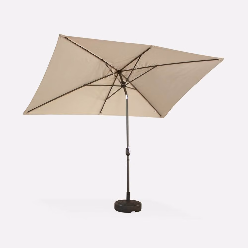 sweeek Rectangular Parasol in Sand with Central Pole – 2