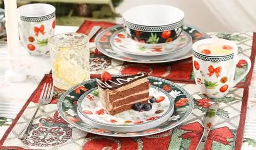 Simpa 16-Piece Floral Orchard Ceramic Dinner Set in Multicolour – 2