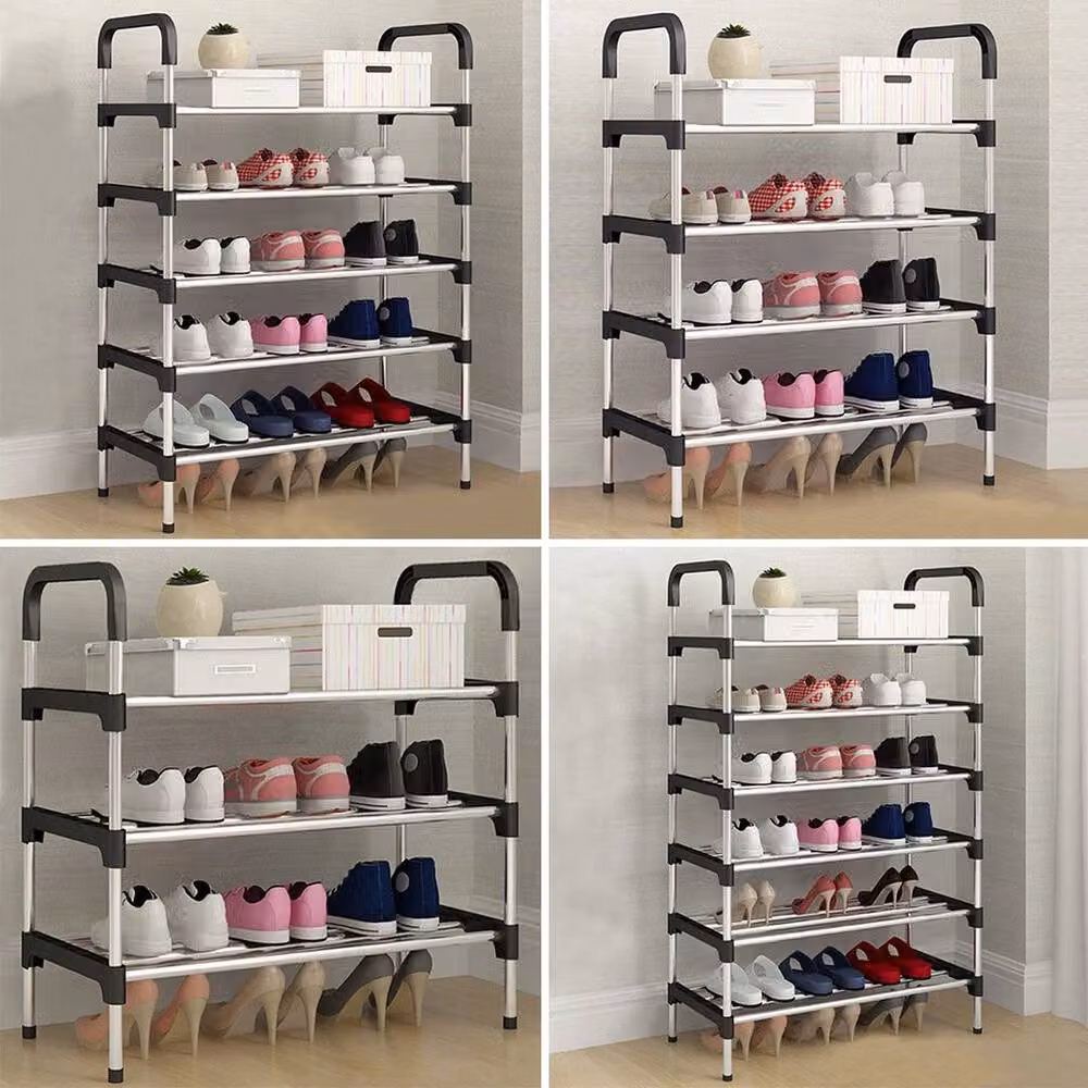 Kelvenix 4 Tier Metal Shoe Rack Stand Storage Organiser in Black – 3