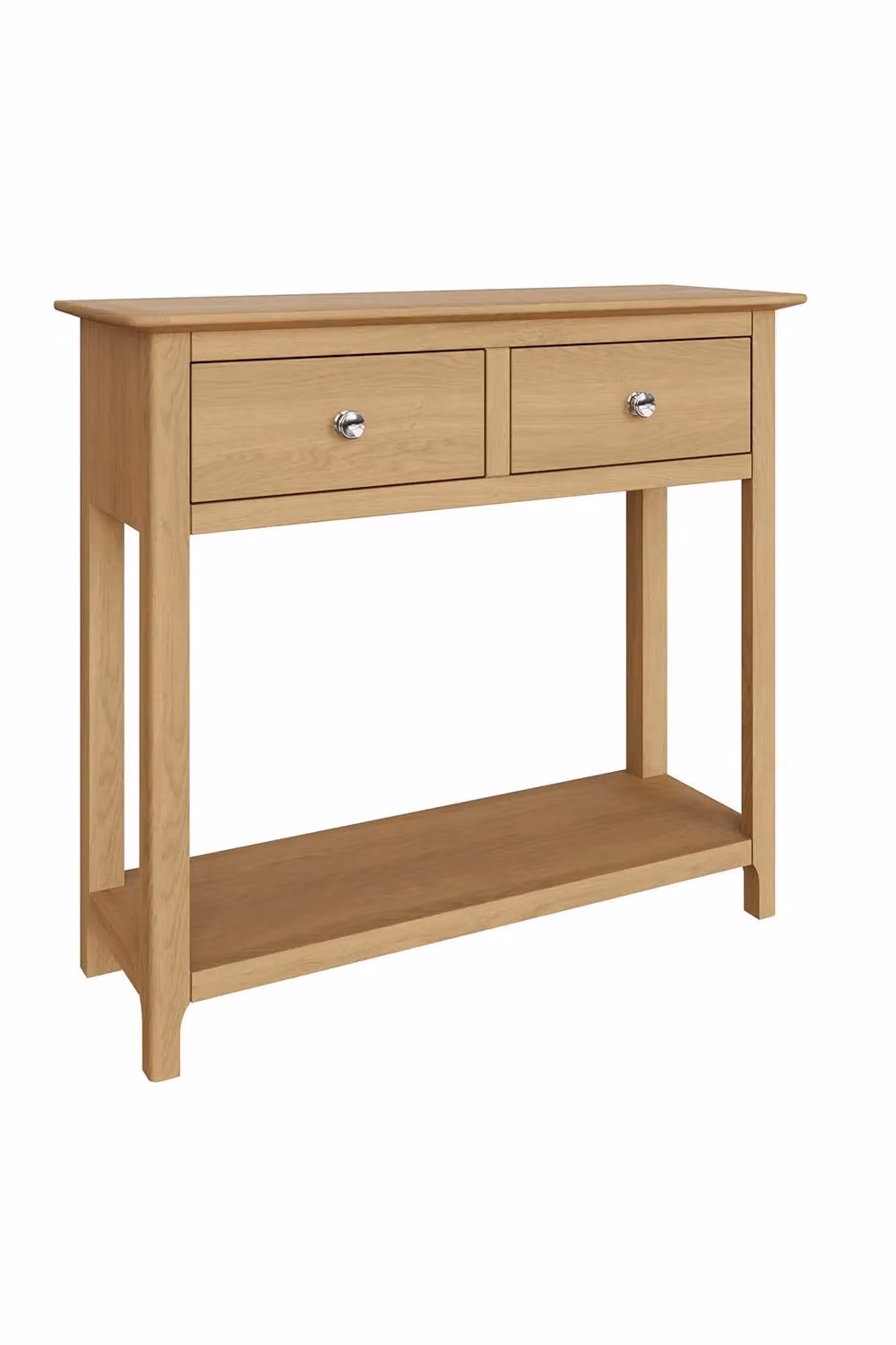 FWStyle Natural Oak 2 Drawer Console Table in Brown – 2
