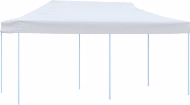 Berkfield Home Full Folding Pop-up Party Tent with Sidewalls, White Steel, W: 6 m, D: 3 m