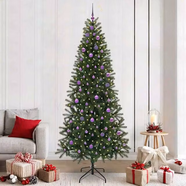 Berkfield Home Artificial Green Christmas Tree with 300 LEDs, Height: 240 cm – 1