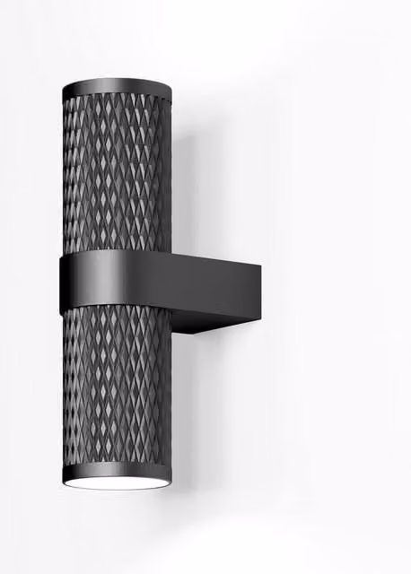 Netlighting Focus Design Black Metal Up & Down Wall Lamp with 2x GU10 Sockets
