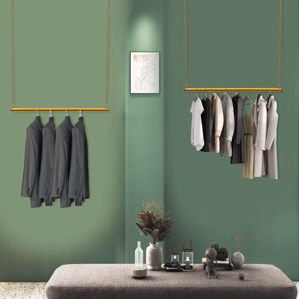 Ventryn Gold Metal Continuous Linear Garment Display Rail 2-Piece Set – 2