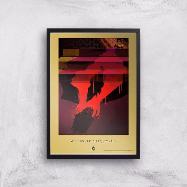 Game Of Thrones Empty Cup Multicolour Giclee Art Print, A4