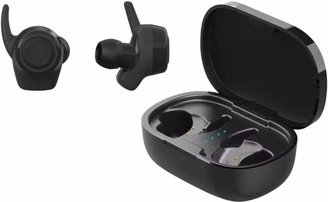 Streetz True Wireless Stay-In-Ear Bluetooth Sports Earbuds - Black