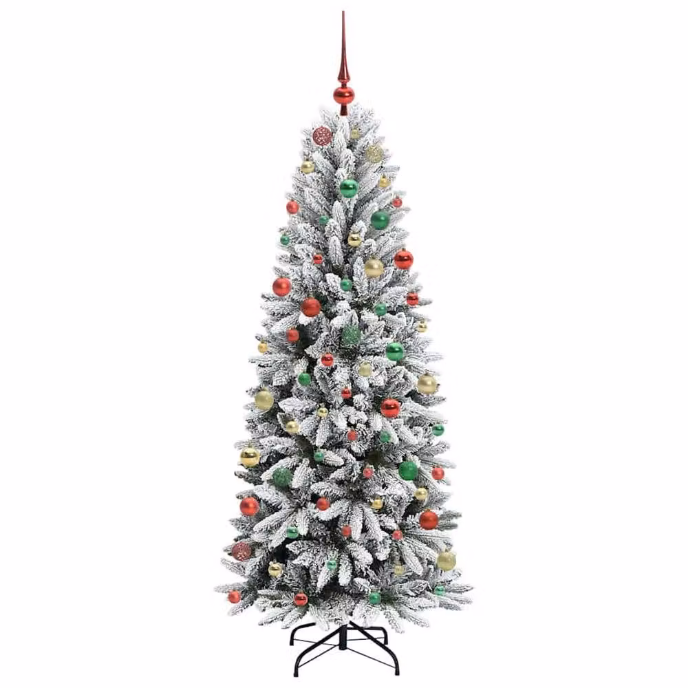 Berkfield Home Green Artificial Christmas Tree with 300 White LEDs, W/D/H: 73 x 73 x 180 cm – 3