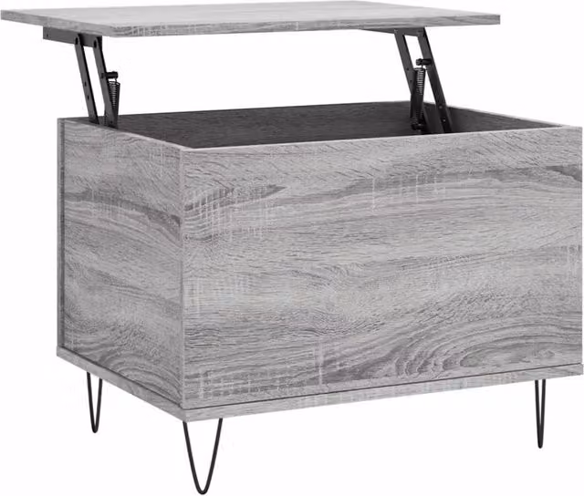 Berkfield Home Grey Sonoma Coffee Table with Lift Mechanism, W: 60 cm, D: 44.5 cm, H: 45 cm