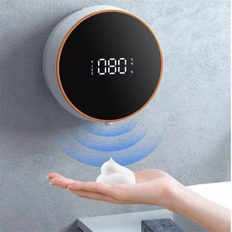SPETLEK Wall Mounted Touchless Foaming Soap Dispenser, White, W: 50 cm, H: 80 cm