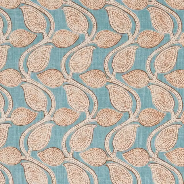 iLiv Kantha Fabric Henna in Blue and Multicolour