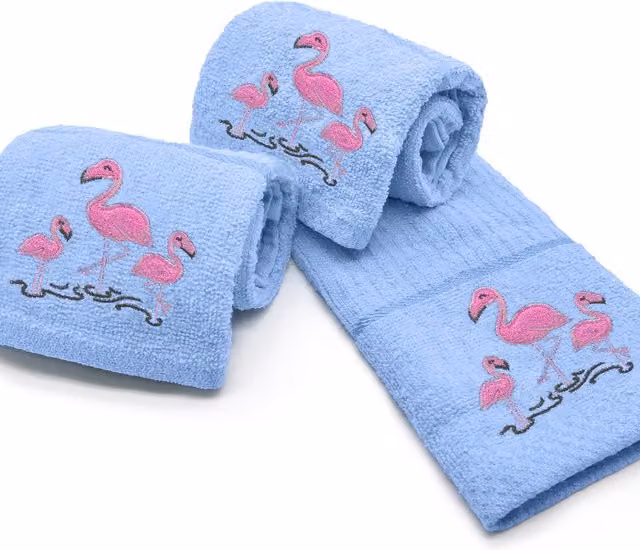 Kitchen Trends Pack of 3 Highly Absorbent Blue Striped Cotton Tea Towels