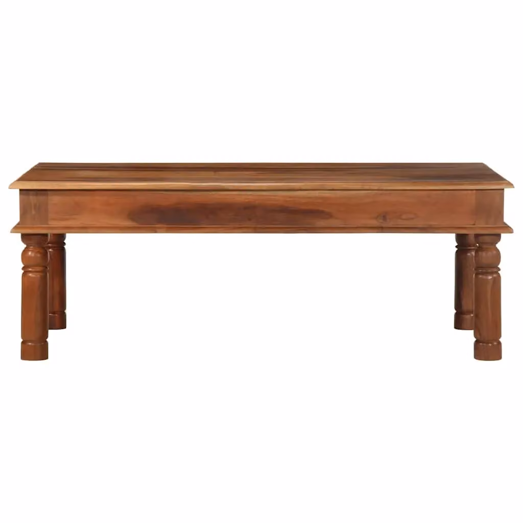 Berkfield Home Solid Wood Acacia Coffee Table in Brown, W/D/H: 110 x 60 x 40 cm – 2