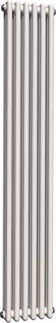 Lux Heat Vertical Coloured Column Radiator in White, H 180 cm x W 29 cm
