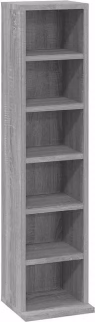 Berkfield Home Grey Sonoma CD Cabinet W/D/H: 21 x 20 x 88 cm