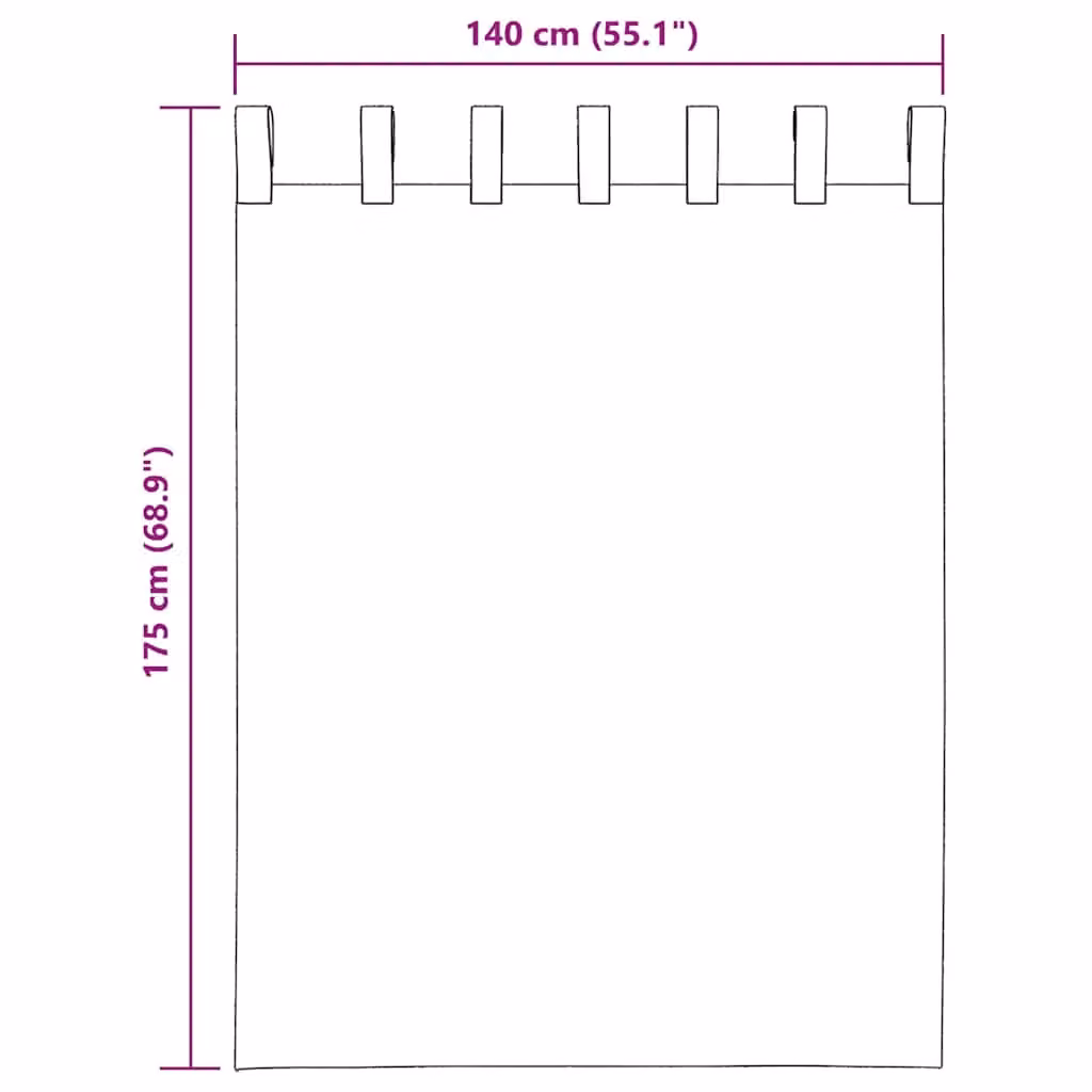 Berkfield Home Purple Voile Fabric Panel Curtains with Tabs, 2 Pack, W: 140 cm, H: 175 cm – 6