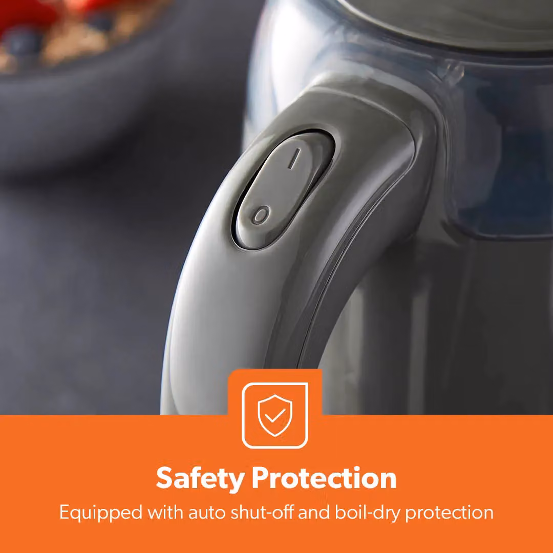 Geepas 2200W Cordless Illuminating Electric Kettle with Auto Shut-off, 1.7 l, Grey – 3