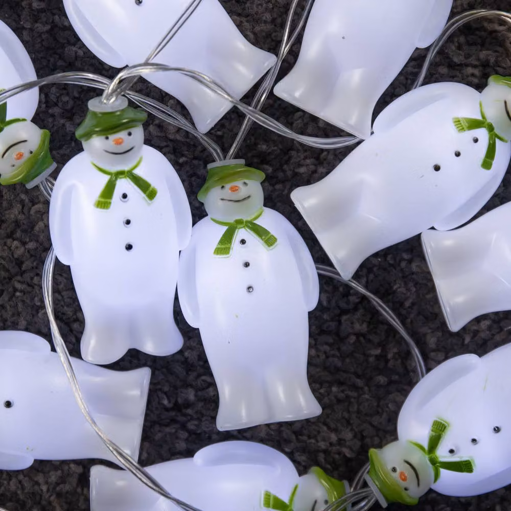 Samuel Alexander The Snowman Battery Powered Christmas String Lights with 10 Ice White LEDs, White and Transparent – 2