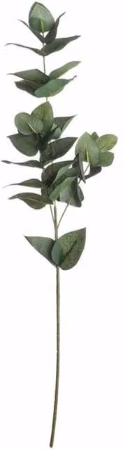 Lemon Pavilion Green Eucalyptus Artificial Plant, Plastic, W: 20 cm, D: 5 cm, H: 60 cm