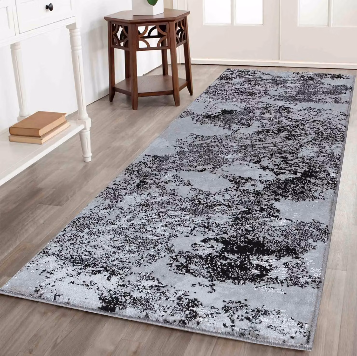 Desire Rugs Serenity Modern Abstract Area Rug in Black, W: 200 cm, D: 290 cm – 3