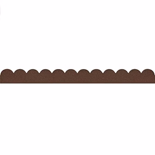 Garden Gear Flexi Curve Scallop Flexible Garden Edging, Stone Effect Recycled Rubber, Earth