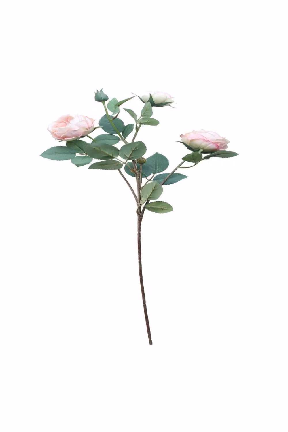 KDMD Tintagel Vintage English Rose Glass Floral Decor in Light Pink, 2 Pack – 2