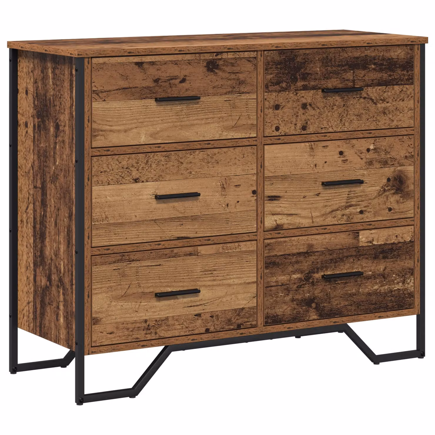 Berkfield Home Industrial Chest of Drawers in Brown and Black, W/D/H: 91 x 35.5 x 74.5 cm – 2