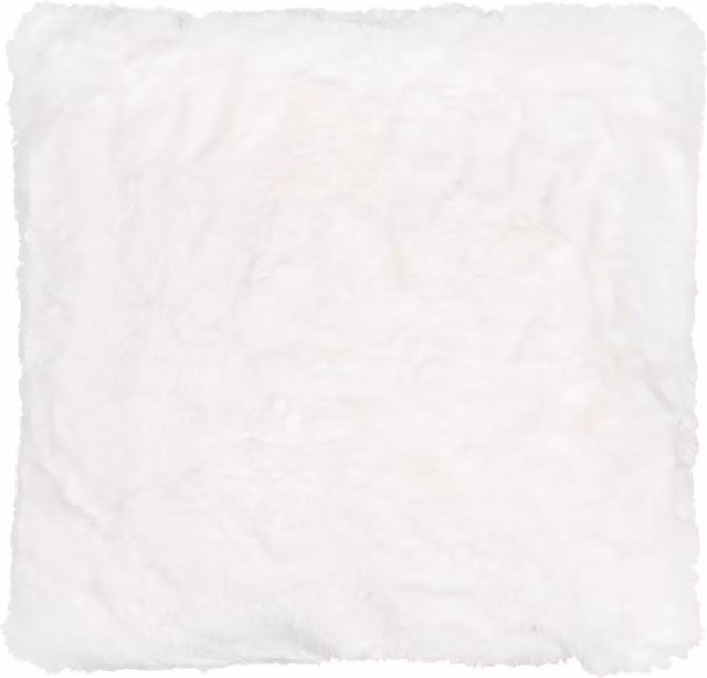 Divante White Faux Fur Rabbit Cushion, 45 x 45 cm
