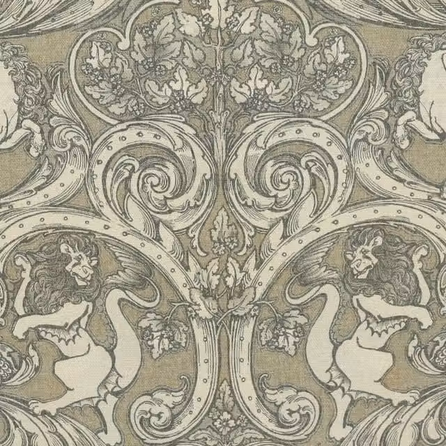 House Llewelyn-Bowen Menagerie Artois Printed Fabric in Fawn/Beige