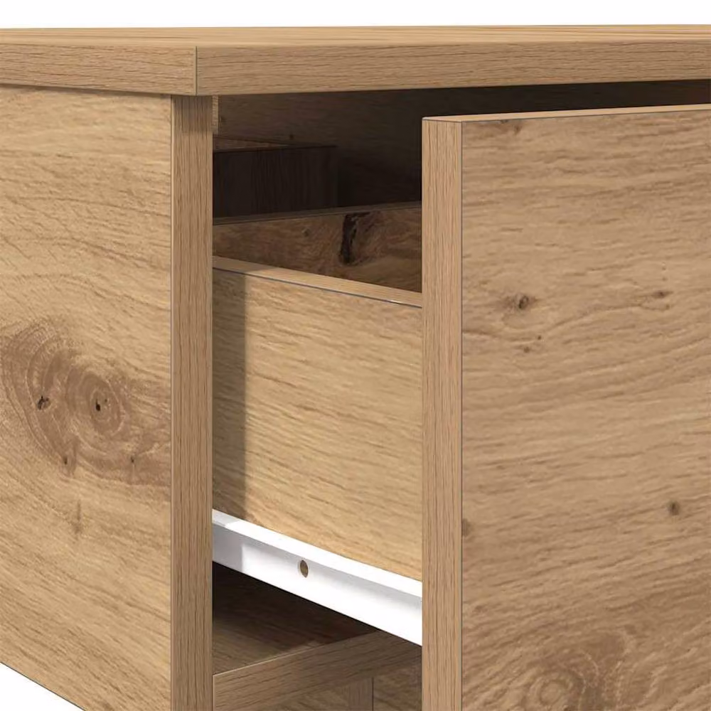 Berkfield Home Artisan Oak Coffee Table in Brown, W/D/H: 90 x 60 x 31 cm – 4