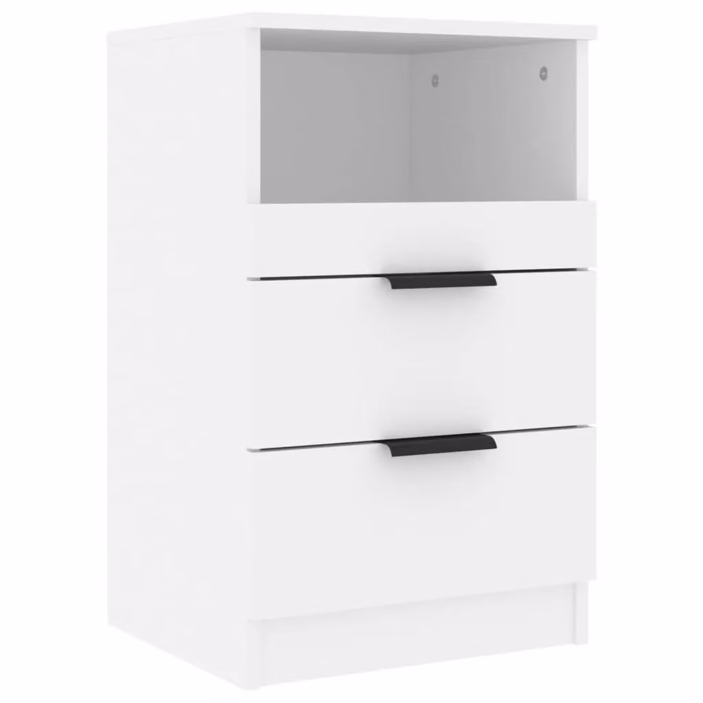 Berkfield Home White MDF Bedside Cabinet – 2