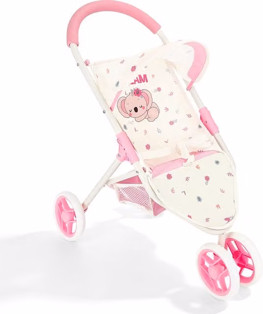 Unbranded Pink Baby Doll Stroller with Retractable Hood