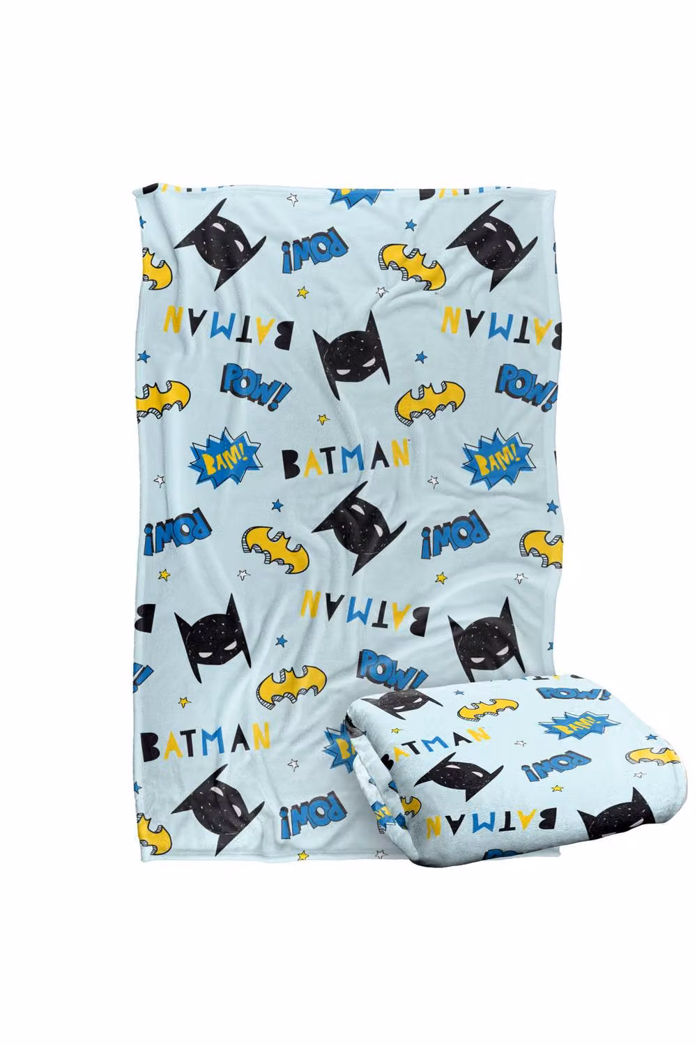 Warner Bros. Batman Sketch Icons Silky Touch Super Soft Fluffy Throw Blanket in Blue and Multicolour, Large – 2