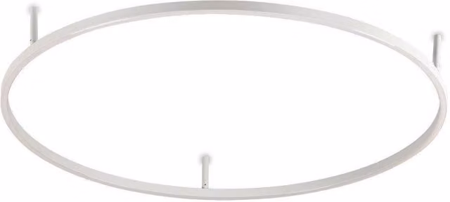 Netlighting Oracle Ring Integrated LED Semi Flush Ceiling Light, White, 90cm, 3000K Warm White