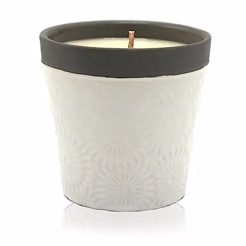 KDMD Home is Home Forever Vanilla Ceramic Candle Pot in White