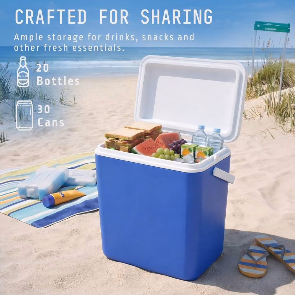 Voyager 24L Insulated Cooler Box in Blue – 6