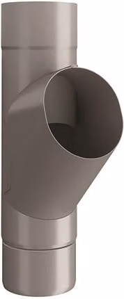 Lindab Galvanised Steel Downpipe Branch 87mm in Anthracite Metallic