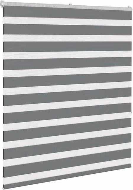 Berkfield Home Elegant Zebra Blind in Dark Grey, W: 120 cm, H: 150 cm