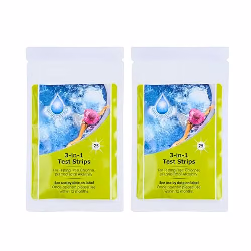 SHATCHI 3 in 1 Hot Tub and Pool Water Testing Kit with 50 Test Strips for Chlorine, pH and Alkalinity