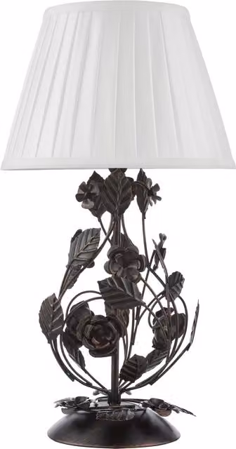Dar Lighting PRI4254 Vintage Metal Tabletop Lamp in Black and Bronze with E27 Socket