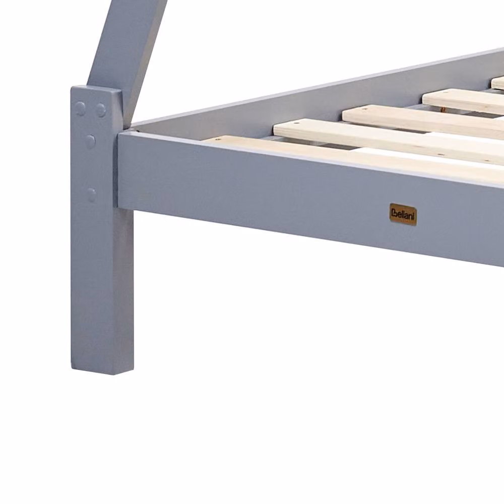 Wyld and Coco Grey Pine Teepee Kids Bed Frame with Slatted Base, W/D/H: 90 x 200 cm – 2