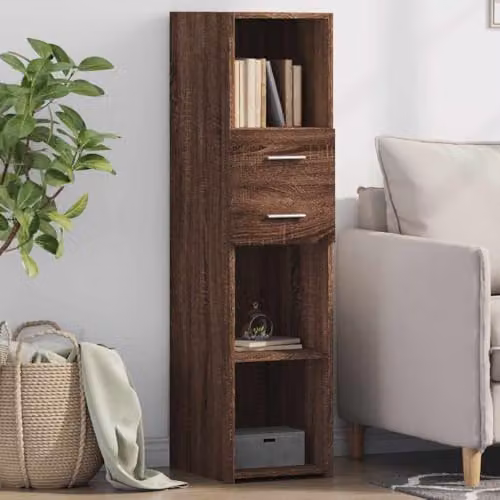 vidaXL Modern Highboard in Brown, W/D/H: 30 x 42.5 x 124 cm – 2