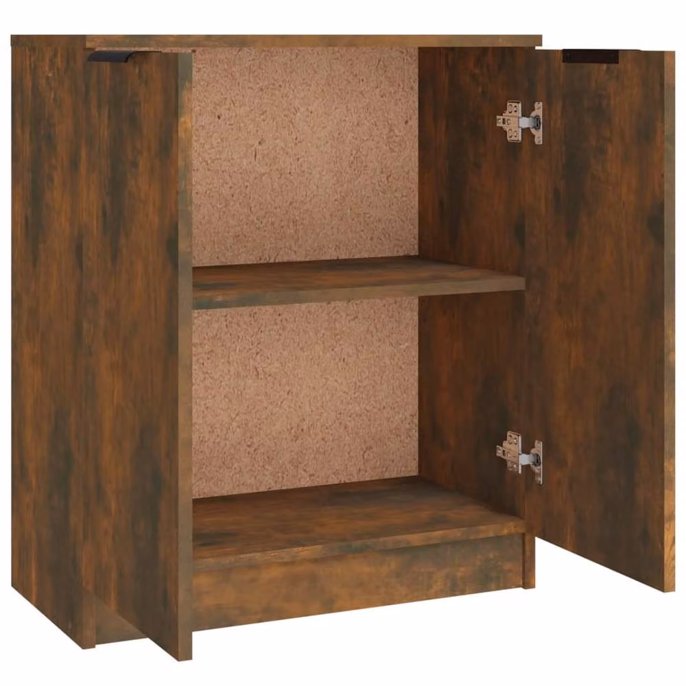 Berkfield Home 3-Piece Smoked Oak Sideboard Set in Brown, Engineered Wood – 4