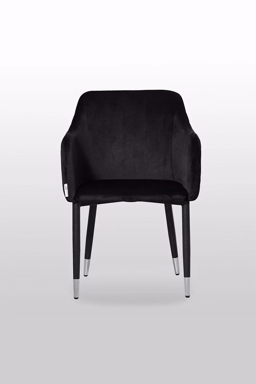 Life Interiors Verona Velvet Dining Chair in Black with Silver Accents – 2
