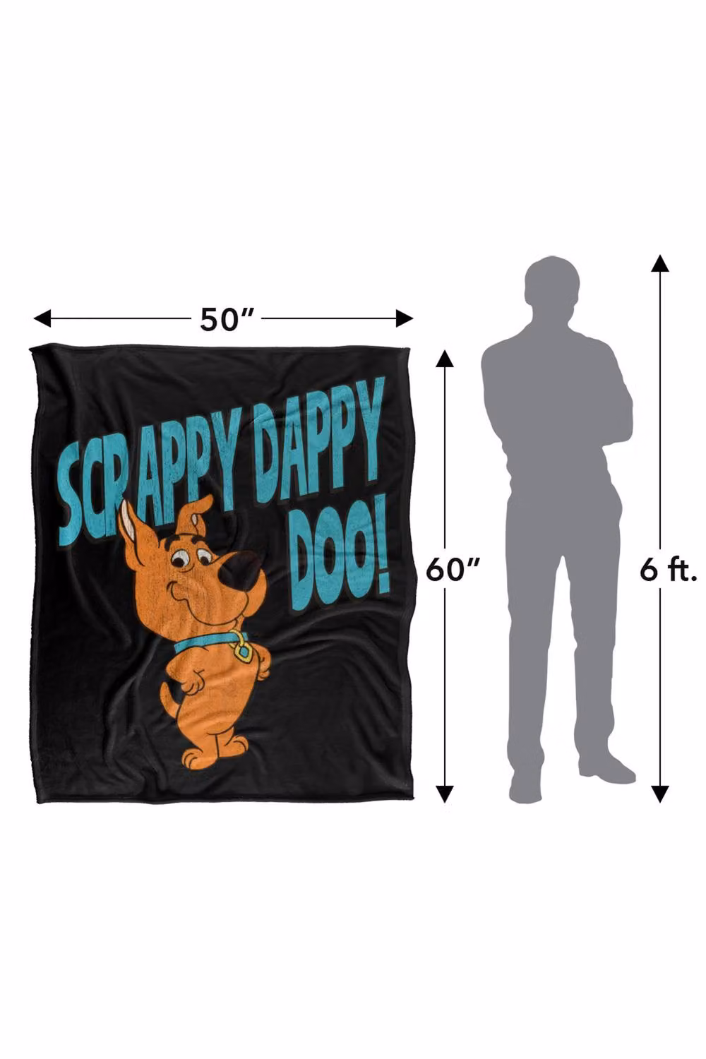 LOGOVISION Scooby Doo Scrappy Kids Super Soft Silky Touch Fleece Throw Blanket, Multicolour, W: 127.0 cm x L: 152.4 cm – 7