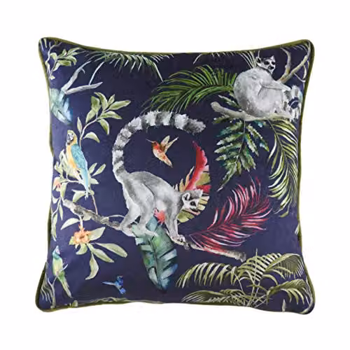 Riva Home Blue Velvet Square Cushion, 43 x 43 cm – 2