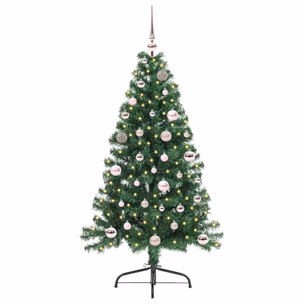 Berkfield Home Pre-lit Artificial Christmas Tree in Green, Height: 150 cm – 2