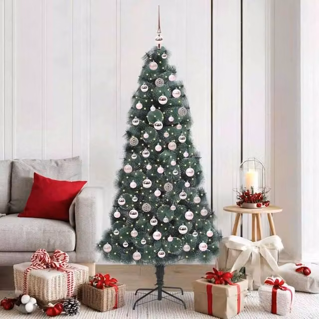 Berkfield Home Pre-lit Artificial Christmas Tree with Ball Set, Green, Height: 180 cm – 1
